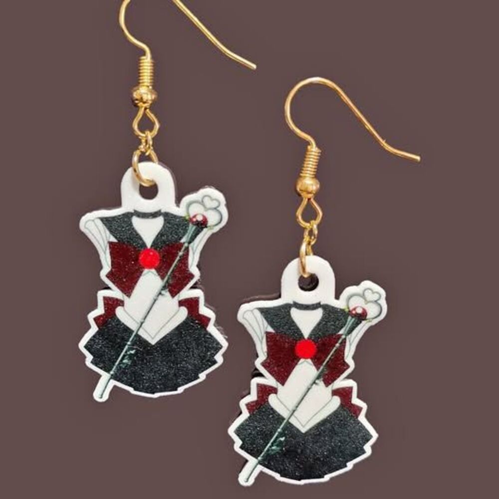 Sailor Moon Sailor Pluto Earrings-Posts-Silver
